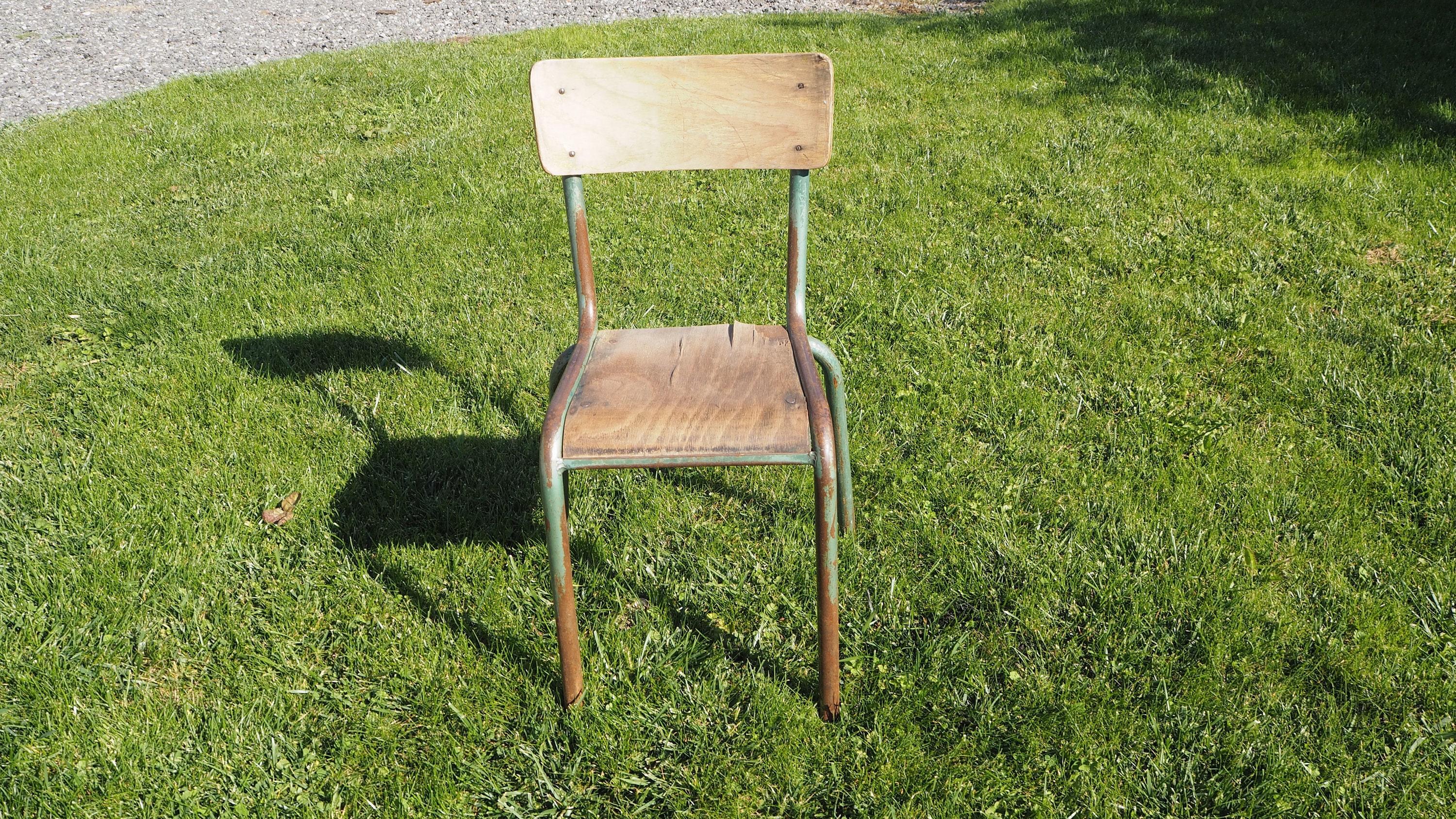Old School Chair For Kids Vintage Green Old School Chair Year Etsy