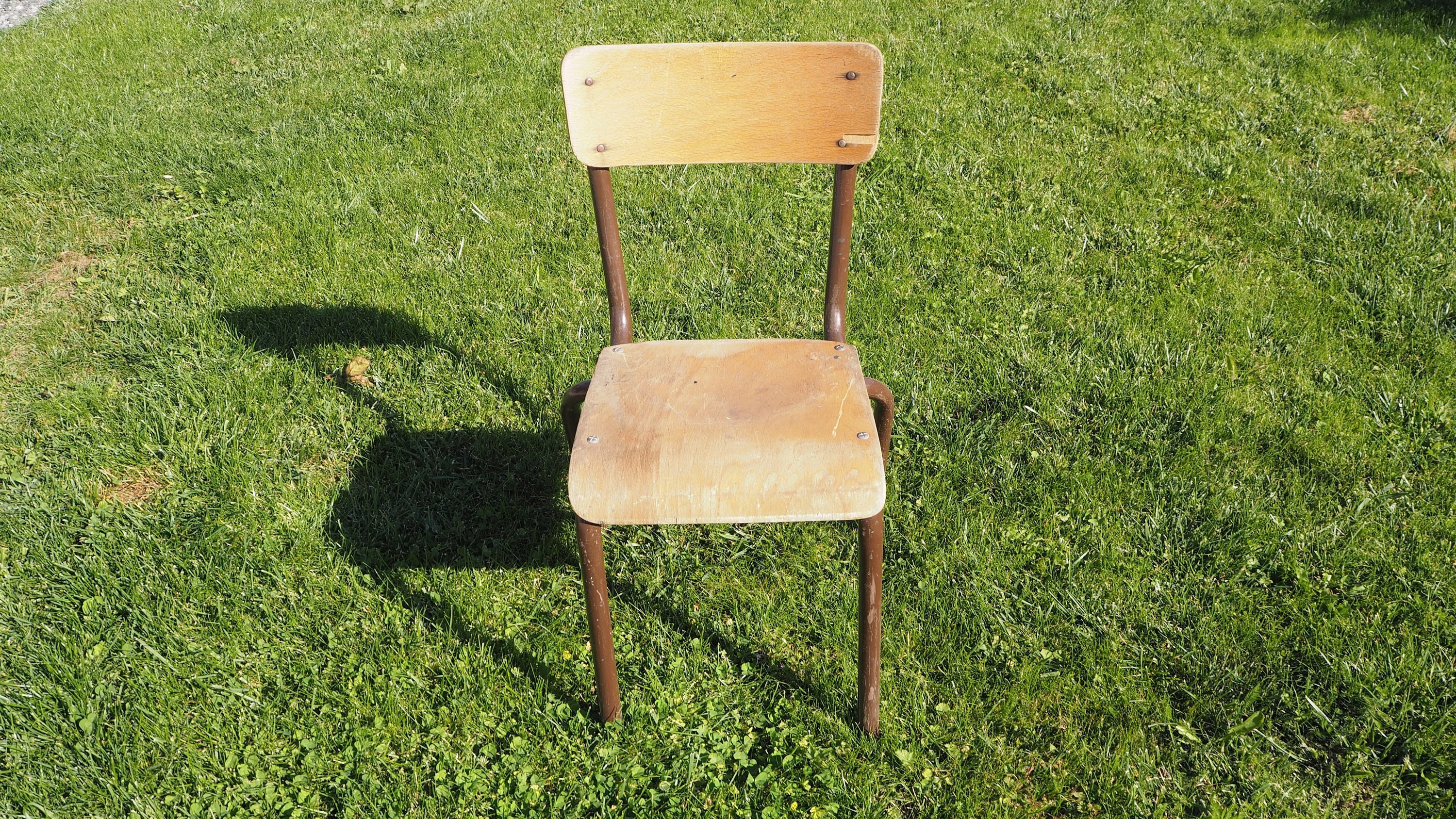 Old School Chair For Adult Child Brown Vintage Old School Etsy