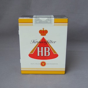 hb cigarette Tin Can Cigarettes HB Crown Filter Cigarette Can Cigarette Box Cigarette  Pack Vintage