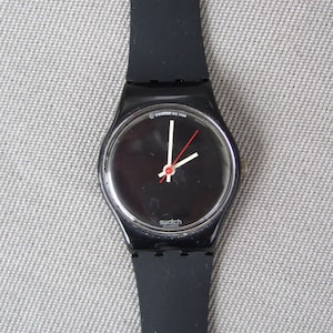 Swatch Black Pearl watch black wristwatch vintage women&#39;s watch