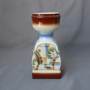 Vase spray decoration injection molded ceramic white green brown blue 993 Vintage