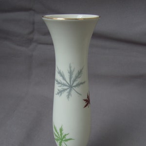 Fürstenberg Vase weiß Ahorn Blätter Keramik Porzellan 02617 Vintage Mid Century