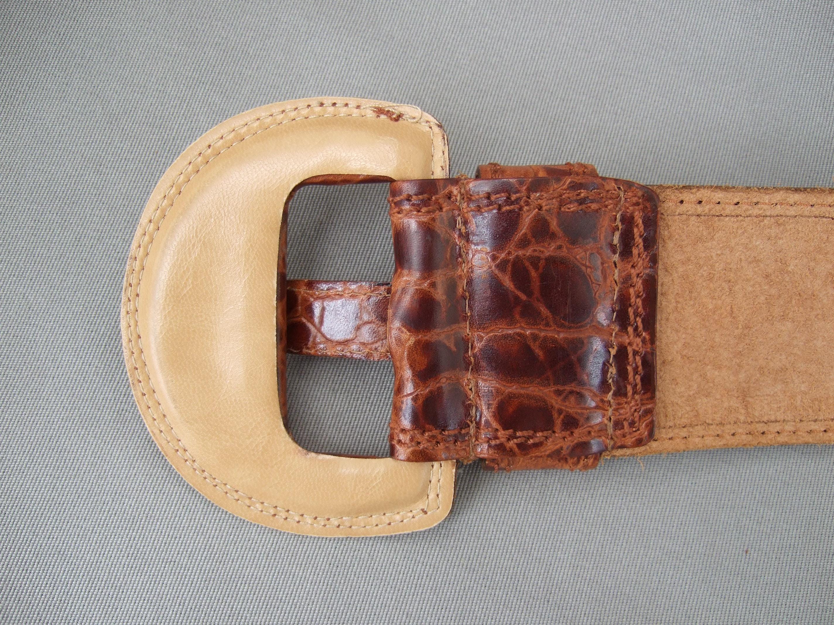 Tuareg for Benetton Wide Belt Leather Brown Wide 80s Vintage 