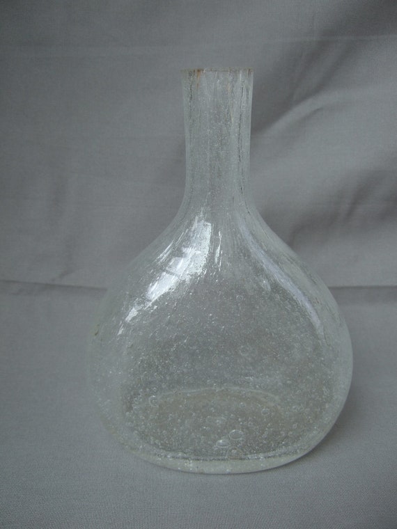 Vase Glas Luftblasen Lufteinschlüsse Bubbles transparent durchsichtig Klarglas Vintage