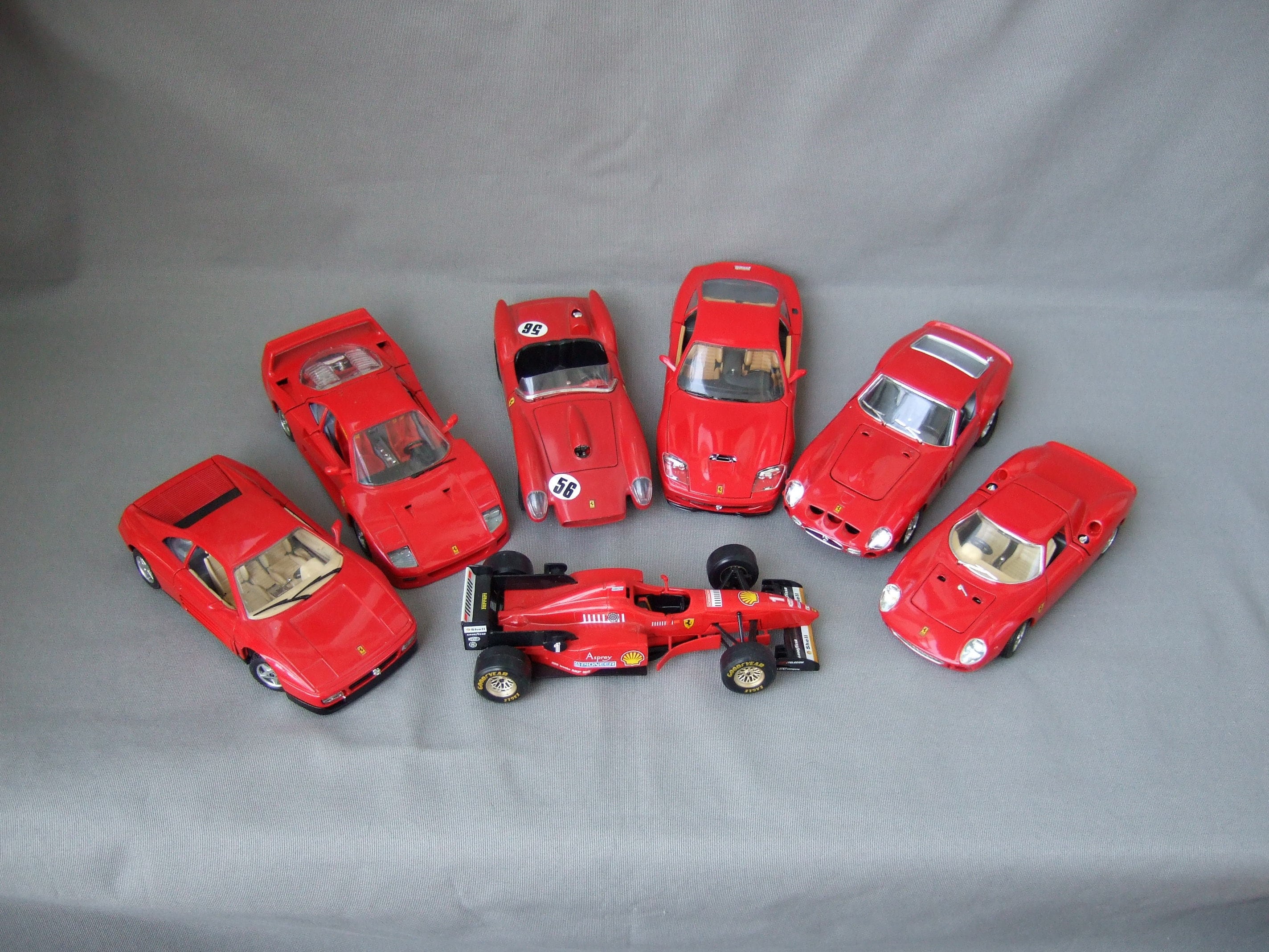 Model Car Ferrari Burago Red 550 Maranello F40 250 LM 250 Testa Rossa 250  GTO 348 TB F310 Vintage -  Ireland