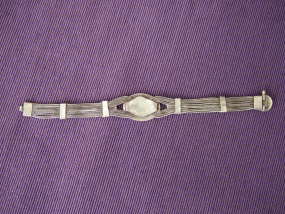 Bracelet silver black folkloric boho style hippie… - image 5