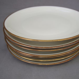 Eschenbach breakfast plate cake plate porcelain white with gold rim Mid Century Vintage image 7