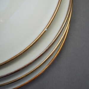 Eschenbach ontbijtbord taartbord porselein wit met gouden rand Mid Century Vintage afbeelding 4