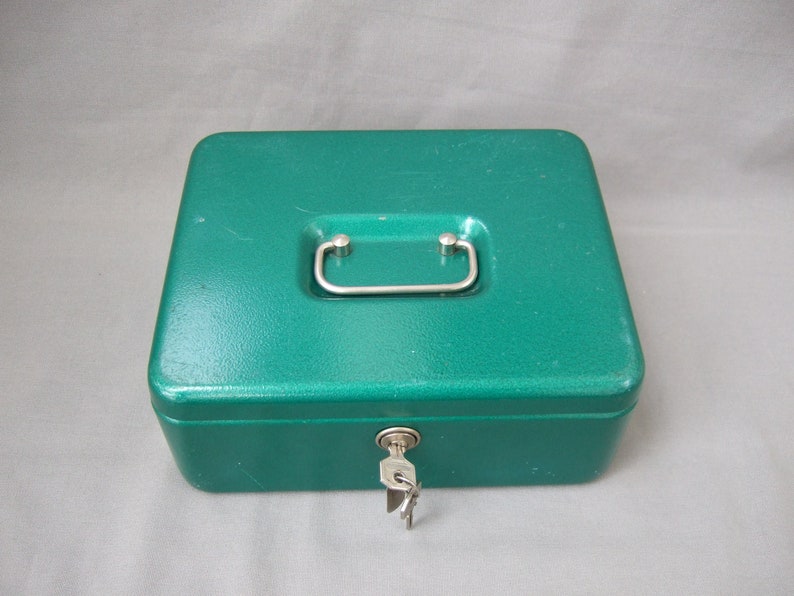 Cash box Burg Guardian Europe green cassette for money DIN A5 vintage image 10