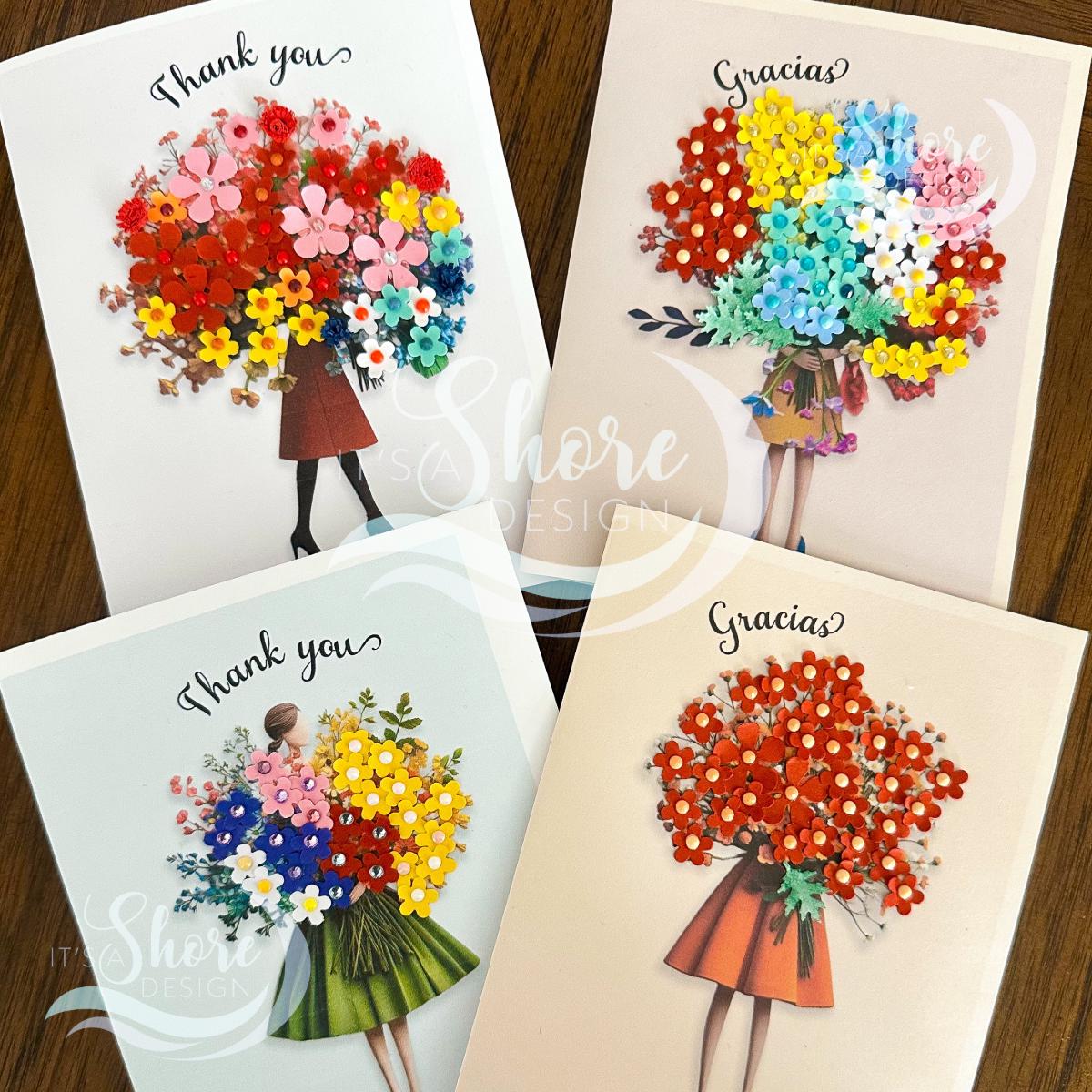 Thank You Cards - Set of 5 | Tarjetas De Gracias - Etsy