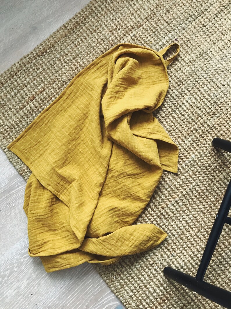 Mustard yellow baby blanket for newborn or child Great gift!