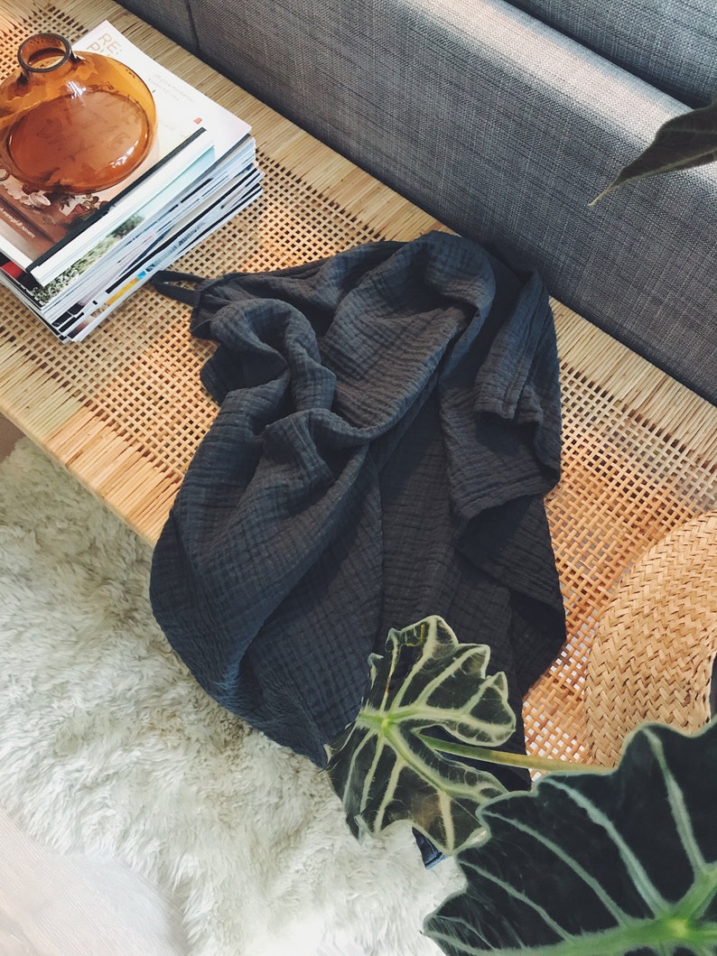Great gift! Graphite grey baby blanket for newborn or child.