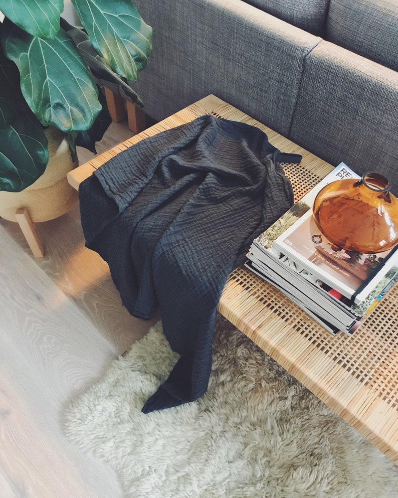 Great gift! Graphite grey baby blanket for newborn or child.