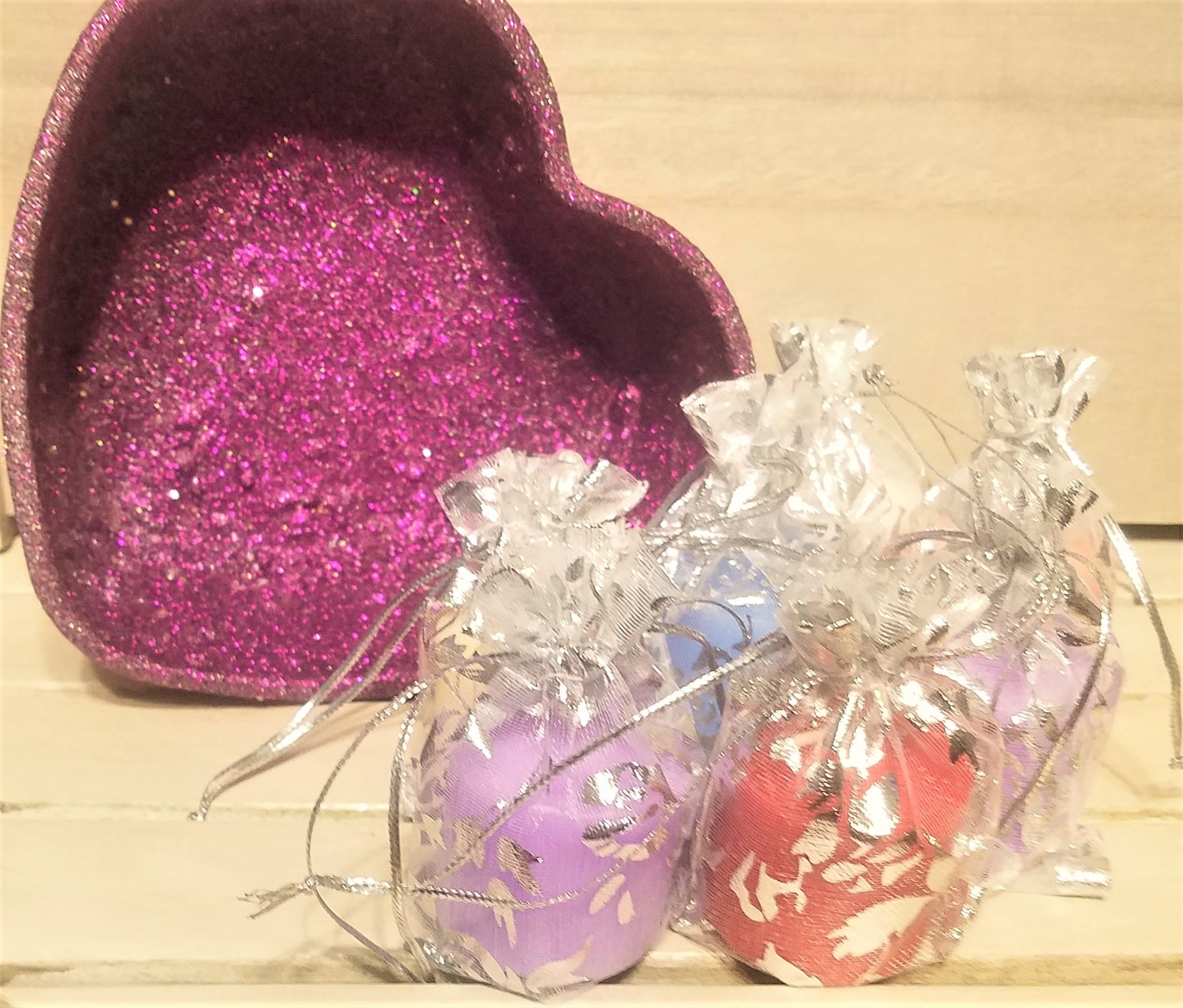 Scented Candles Care Package Gift For Her/Glass Heart Home Etsy