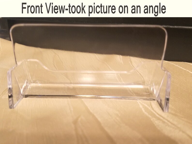Computer Desk Plastic Card holder Business Card at Job Office Desk Top Card Business Card Stand Acrylic Desk Business Card Holder