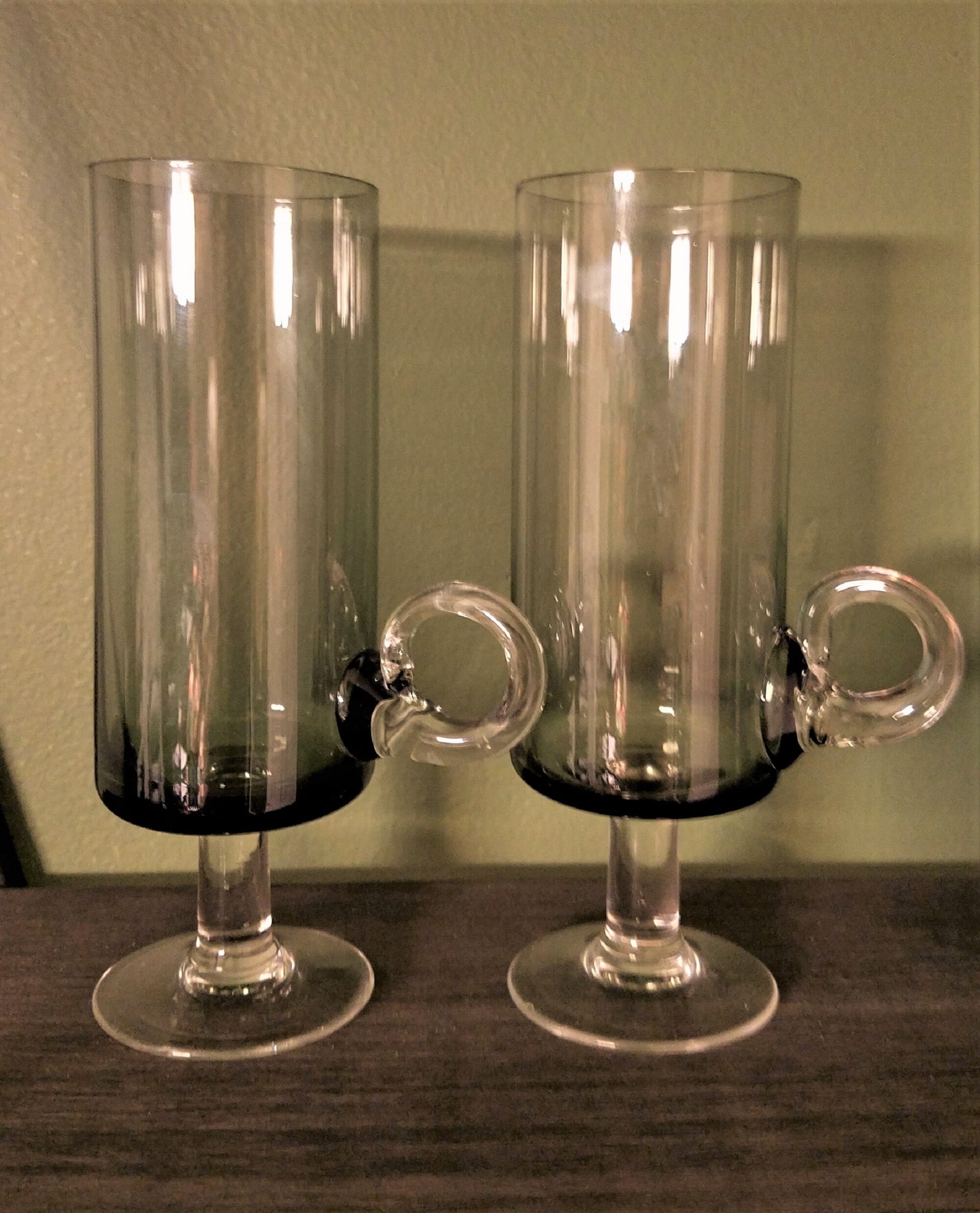 Set of Two Irish Coffee Glasses/Vintage Etsy