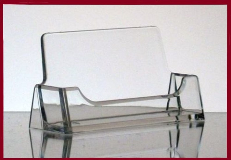 Computer Desk Plastic Card holder Business Card at Job Office Desk Top Card Business Card Stand Acrylic Desk Business Card Holder
