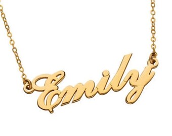 Customize Name Necklace 15 Fonts Style To Choose Customize Your Name Necklace Any Pendant Name Personalized Name Jewelry Gold Plated 18