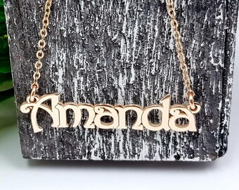 Customize Name Necklace 15 Fonts Style To Choose Your own Name Necklace Any Pendant Name Personalized Name Jewelry amanda emily