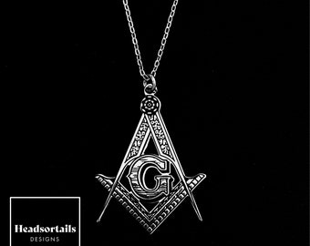 Skull Compass,Star pendant silver 925 Masonic Ball