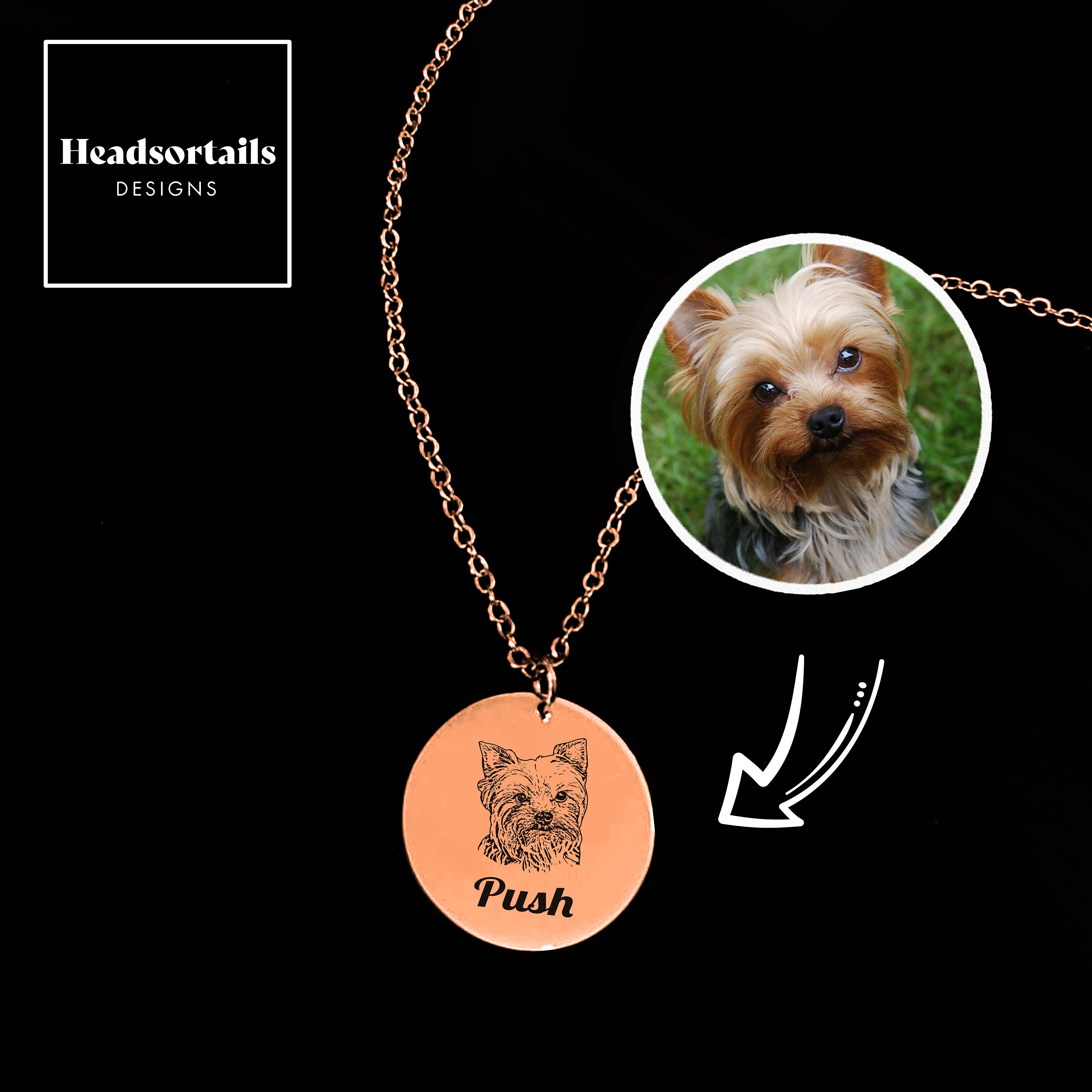 Personalized Pet Photo Necklace Custom Pet Photo Necklace Etsy