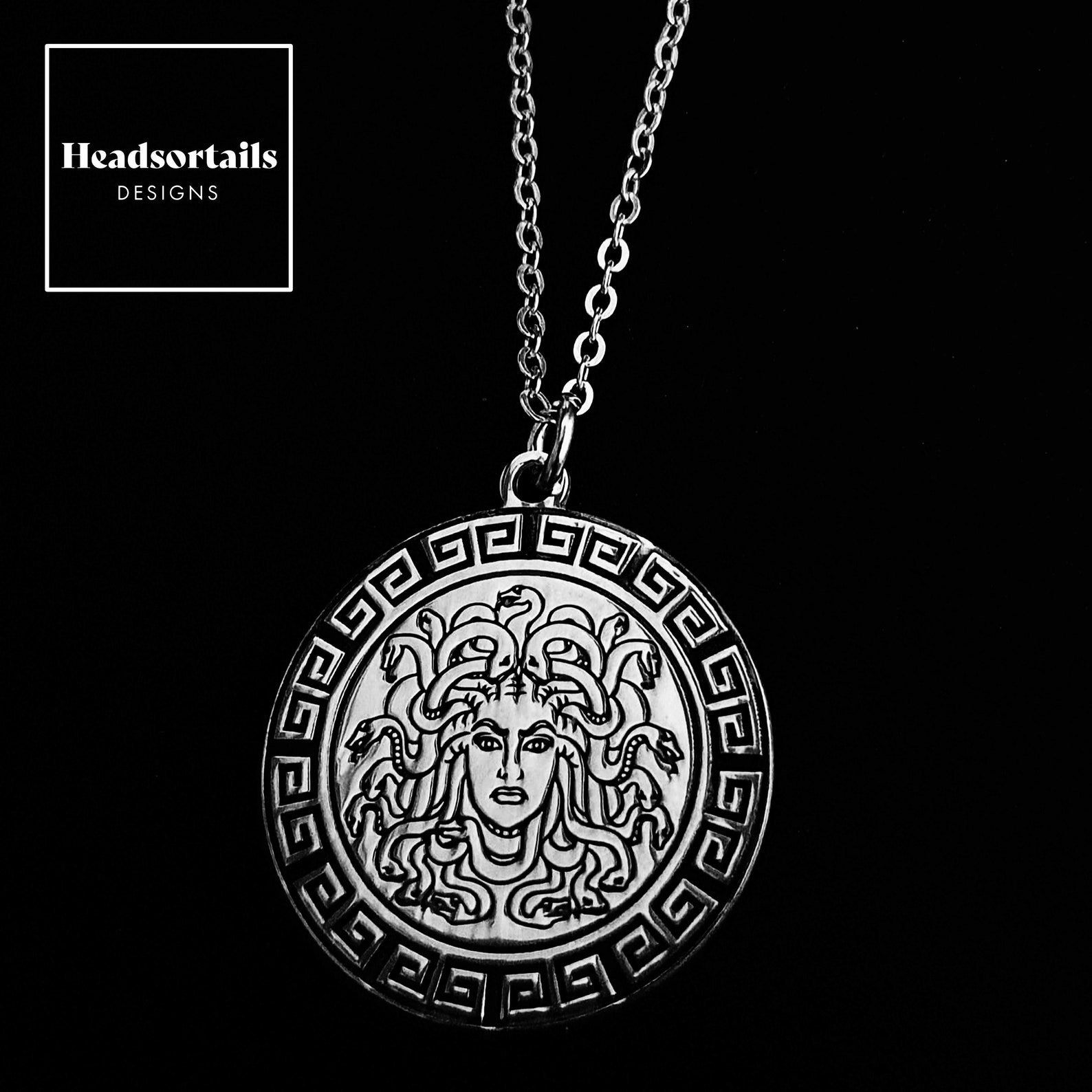 Medusa Necklace Greek Mythology Jewelry Ancient Greek Etsy