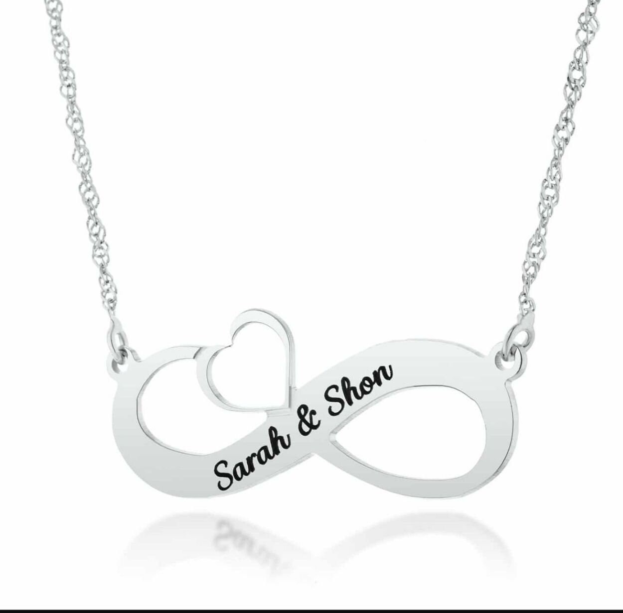 AJ's Collection Name Necklace Personalized Sterling Silver Custom Name  Necklace