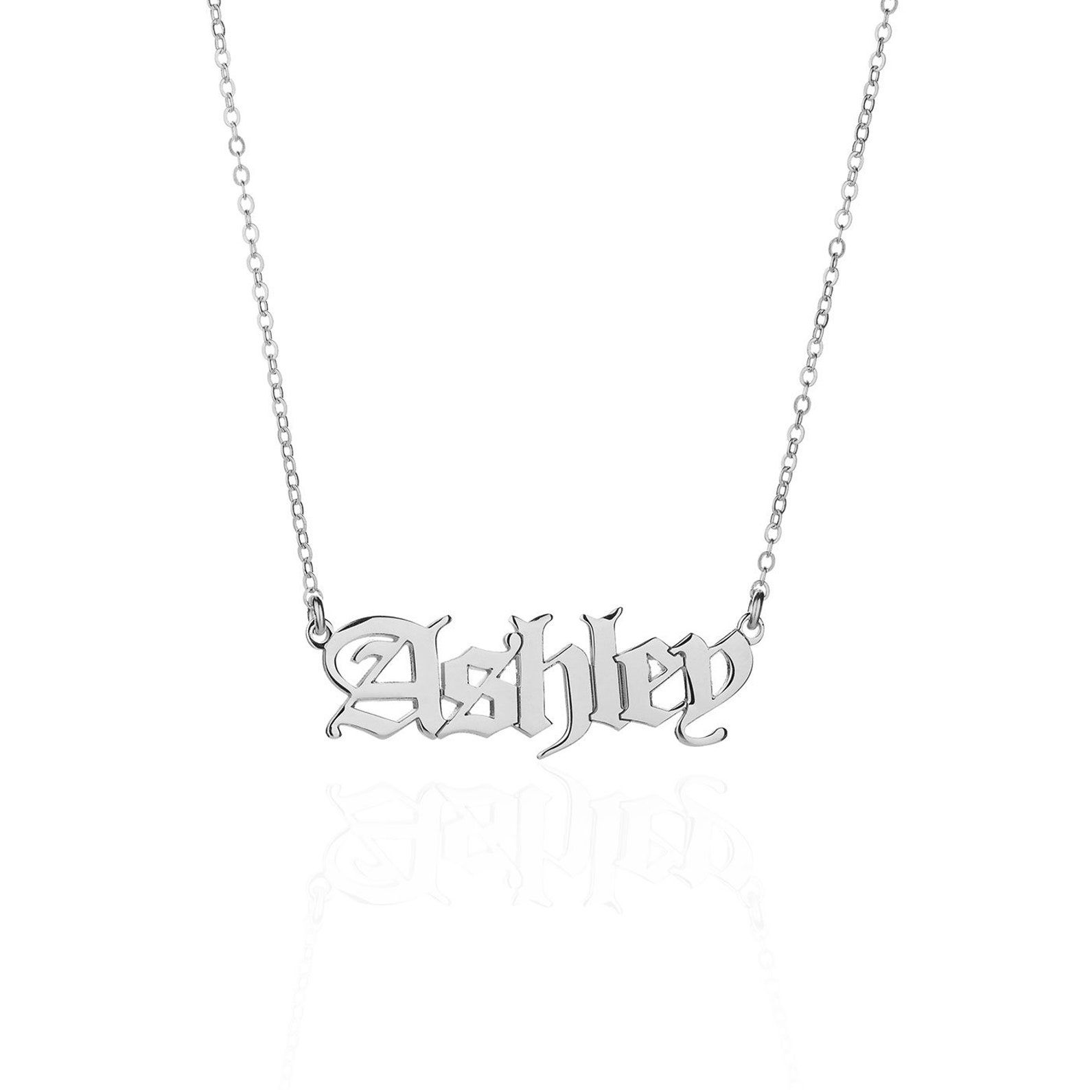 OLD ENGLISH NAME Necklace Names Pendent Personalized Etsy