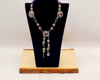 Amethyst Victorian-Style Statement Necklace