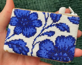 Floral Bead Crochet Wallet PATTERN ONLY