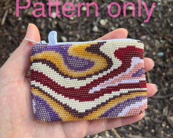 Bead crochet wonderstone wallet PATTERN ONLY