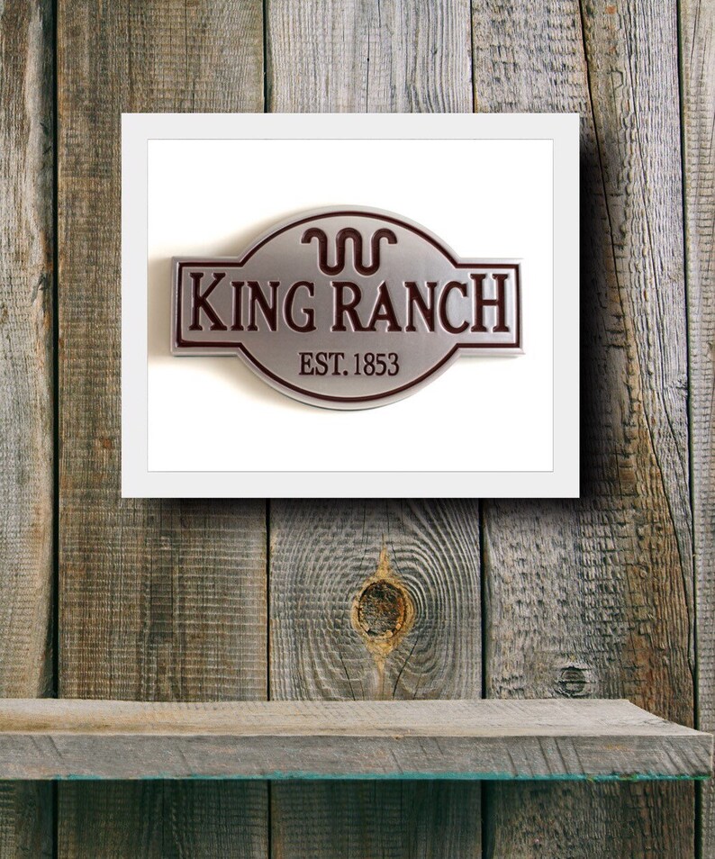 The King Ranch running W Emblem Custom Framed Etsy