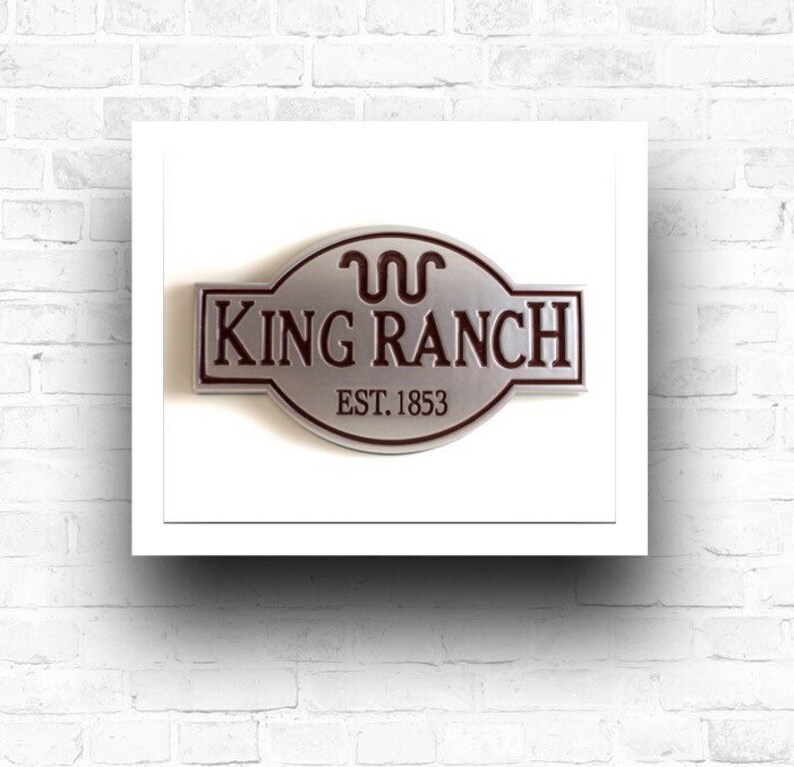 The King Ranch running W Emblem Custom Framed Etsy
