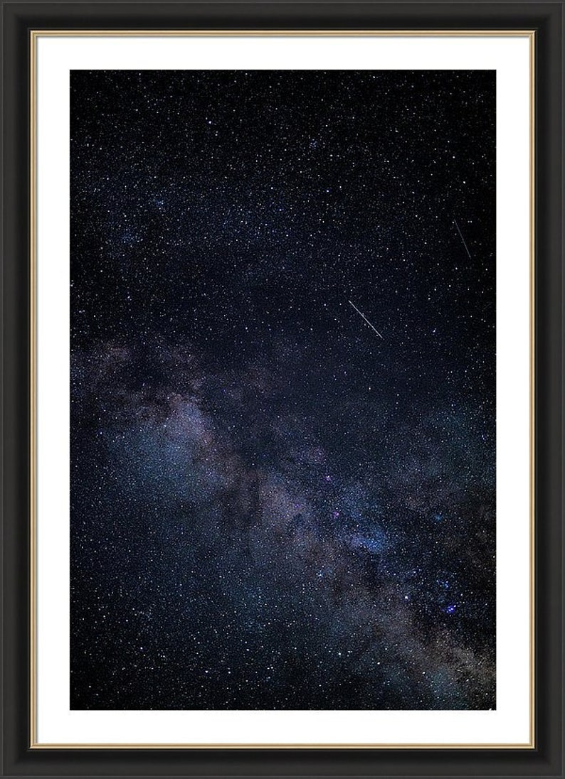 The Milky Way Shooting Star, Astrophotography, fine art photography, wall art, office art, Christmas gifts, art prints image 2