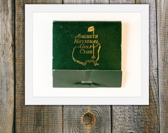 Augusta Art Print, Vintage Matchbook Custom Matted and Framed Print Anniversary Gift, Christmas, Boyfriend Gift, Best friend Gift