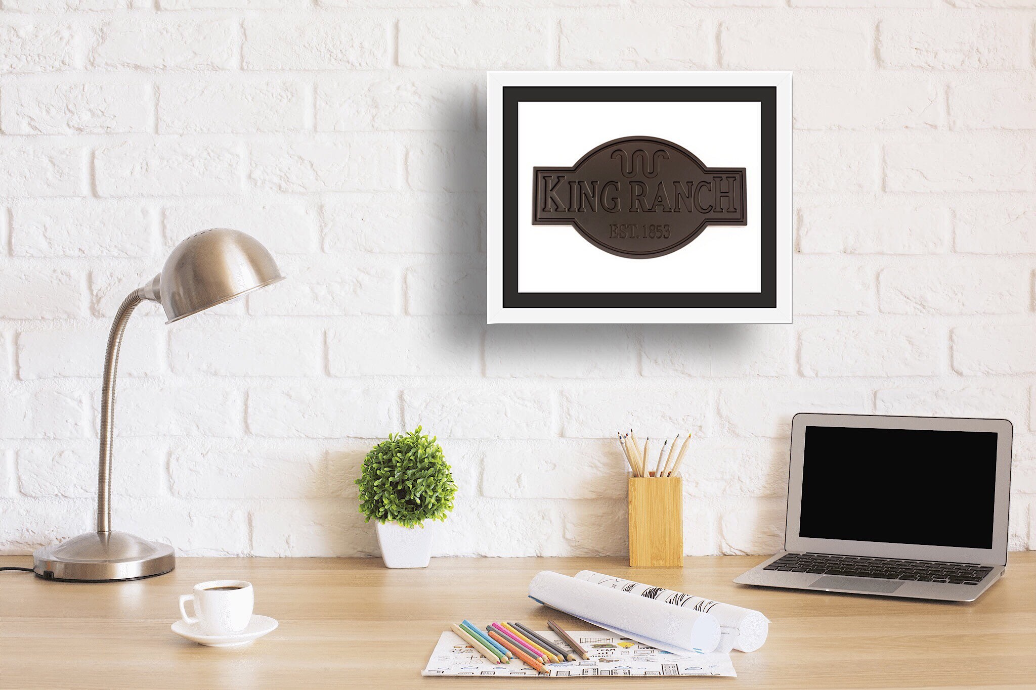 The King Ranch running W Black Emblem Custom Etsy