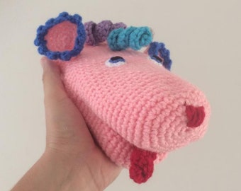 títere de ganchillo, títere de ganchillo Amigurumi, patrón Amigurumi, animal Amigurumi, títere de mano,