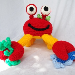 crab crochet, crochet crab, ocean crochet, sea crochet, crab amigurumi, amigurumi