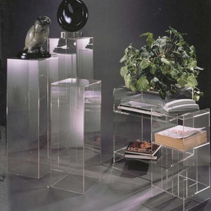 Clear Acrylic Pedestal 12"x 12" x 30" tall