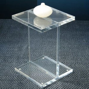 Acrylic / Lucite "I" beam side table