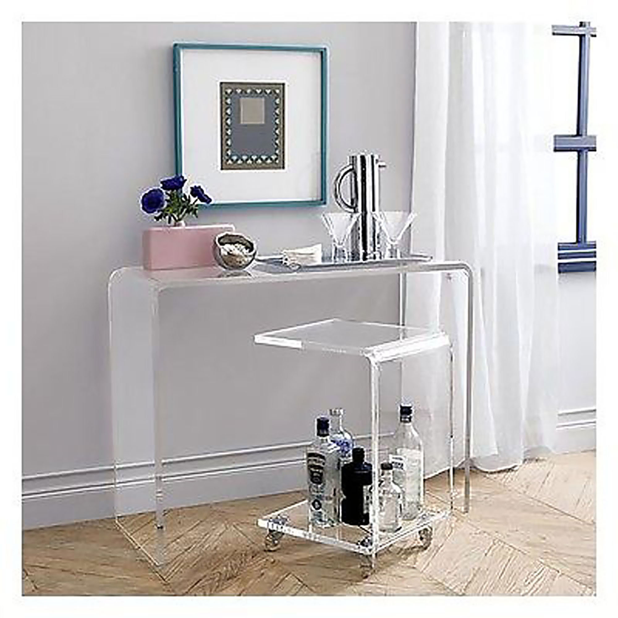 Acrylic Console Table Waterfall Style 46 X 12 X - Etsy