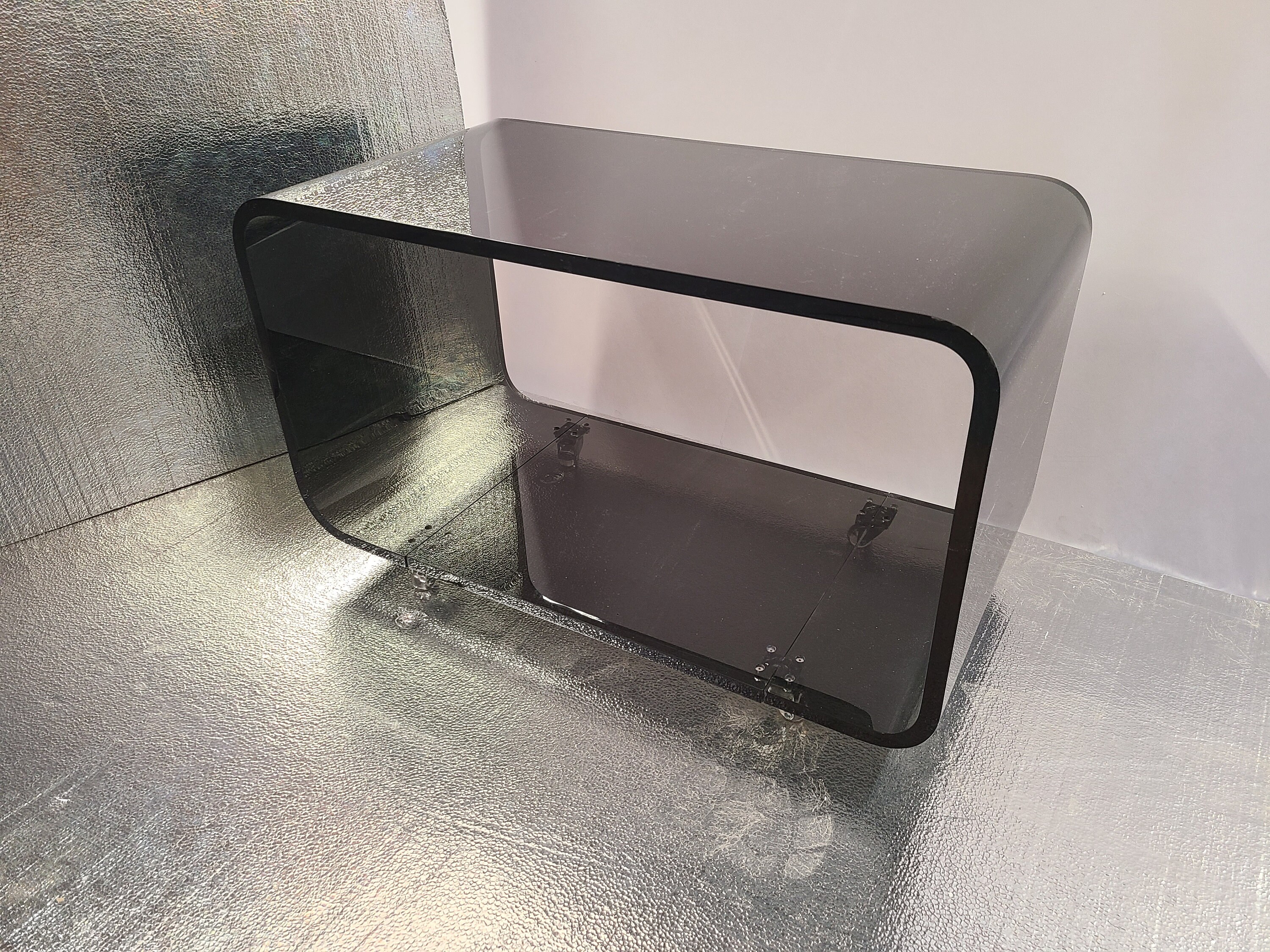 Acrylic TV Table 32 X 16 X 20 on Casters Etsy