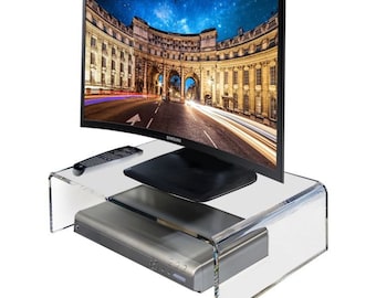 TV or monitor stand out of clear acrylic