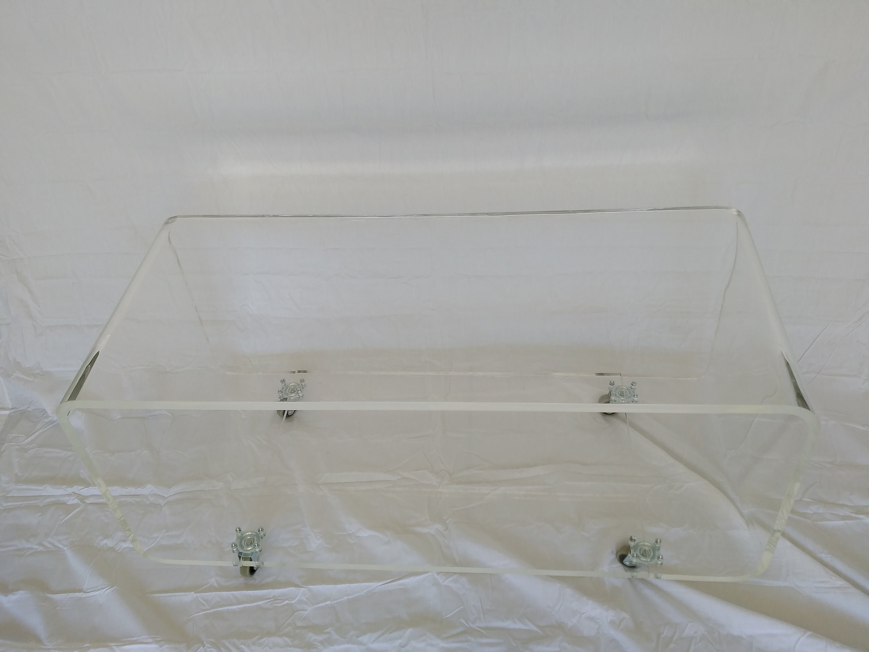 Acrylic TV Table 32 X 16 X 20 on Casters Etsy