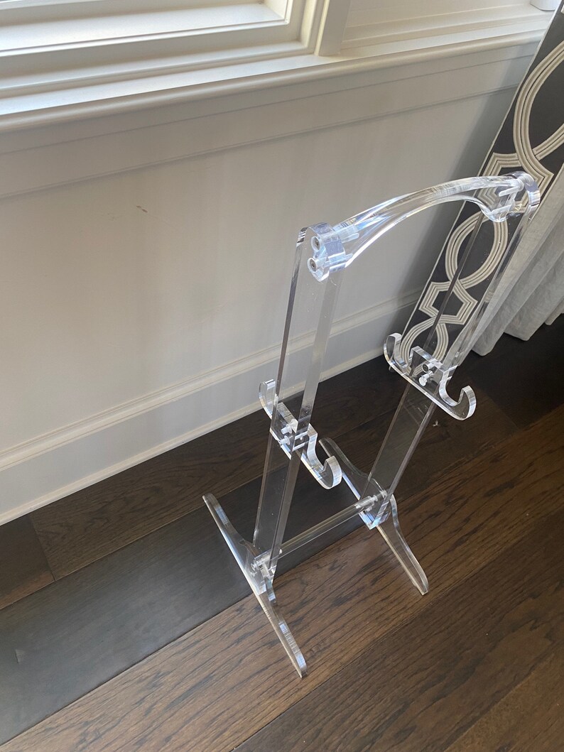 Clear acrylic stand for TV tray tables image 2