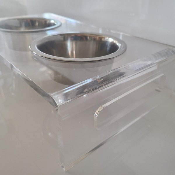 Acrylic elevated pet bowls, food bowls, water bowls, pets, dogs, cats