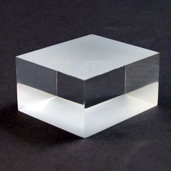 1.00" Clear acrylic/Lucite/Plexiglass Blocks and Bases