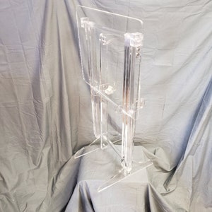 Clear acrylic stand for TV tray tables image 1