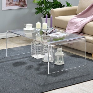 Acrylic clear coffee table deals