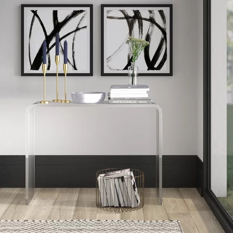 Acrylic Sofa Table 36 X 15 X 29 Tall Etsy